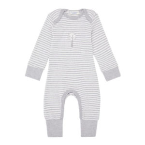 Sense Organics Strampler, grey stripes